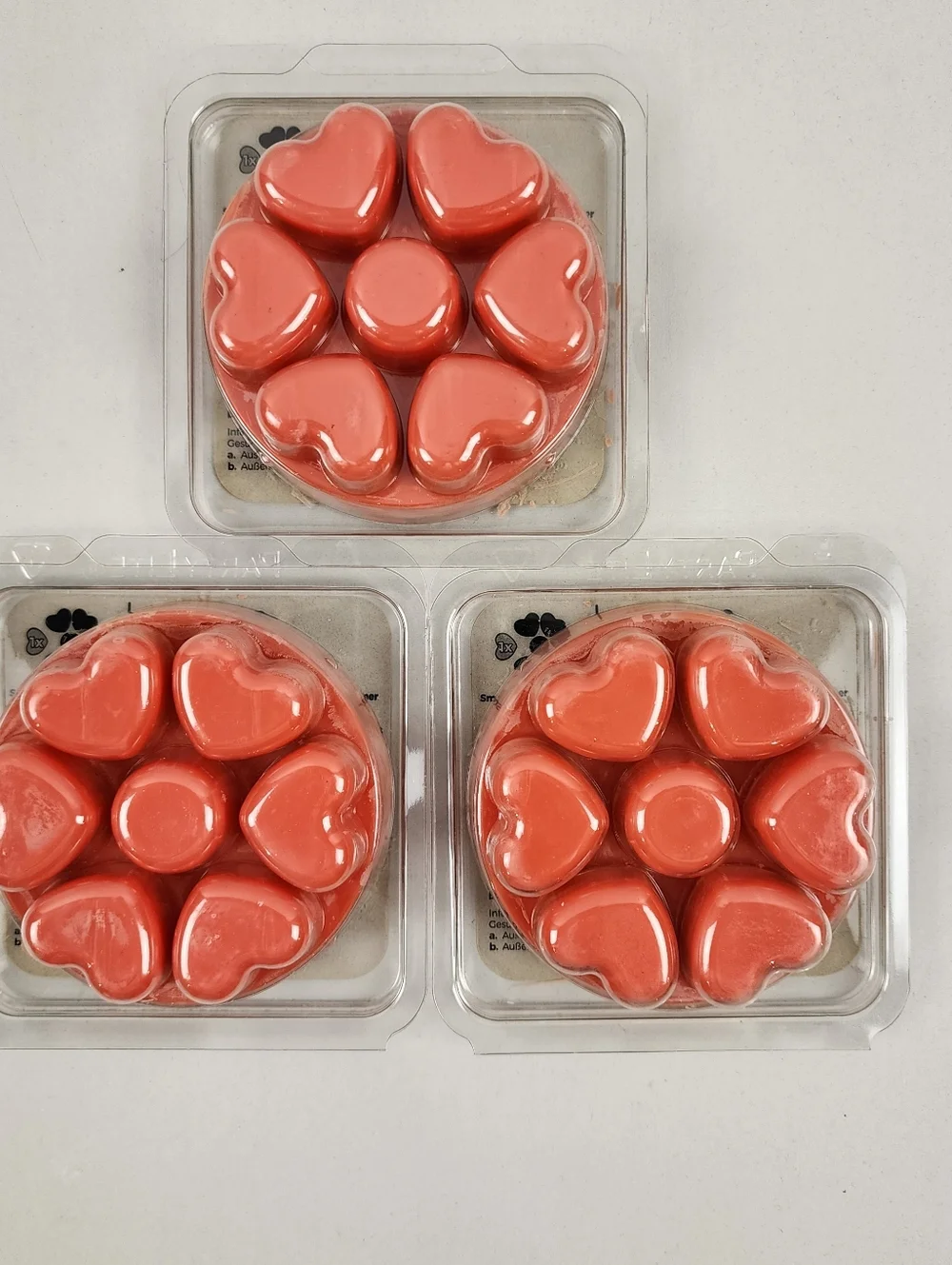 PartyLite Grapefruit & Rosemary Red Orange Heart-Shaped Scent Plus Wax Melts (3) - Picture 2 of 4